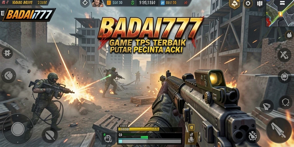 Screenshot utama BADAI777 menunjukkan aksi TPS yang seru.