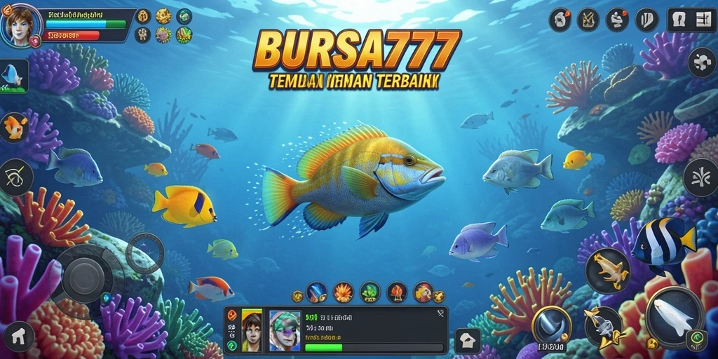 Tampilan gameplay BURSA777 menampilkan aksi menembak ikan yang seru.