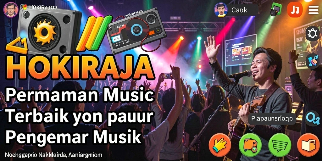 Screenshot utama HOKIRAJA menampilkan gameplay seru dengan berbagai lagu.