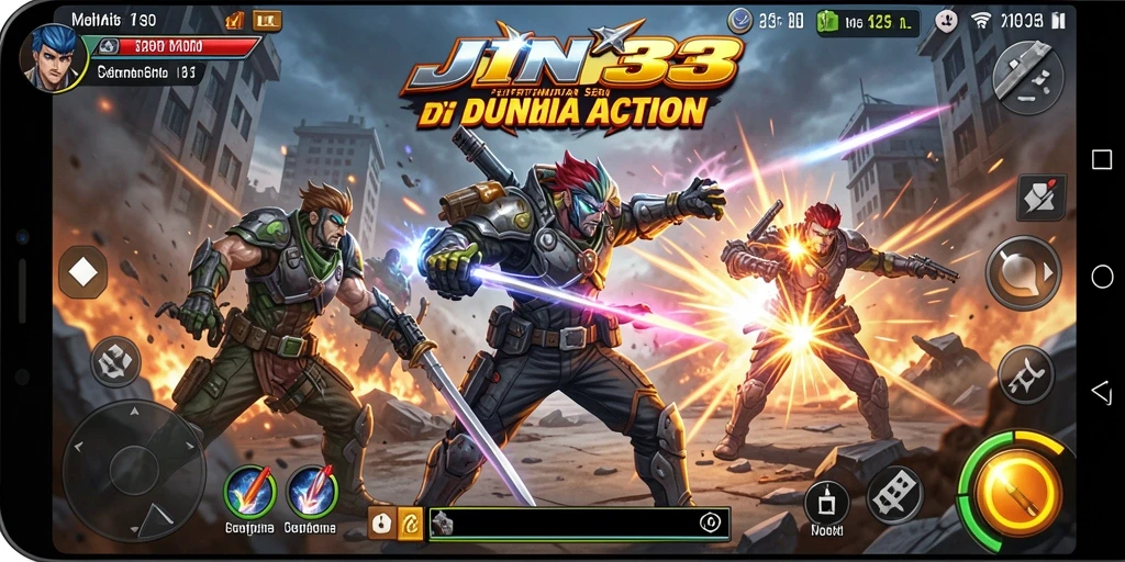 Tampilan gameplay JIN33 yang penuh aksi dan menegangkan.