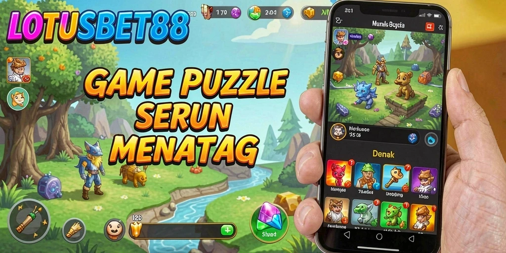 Screenshot utama LOTUSBET88 menampilkan gameplay Puzzle yang menarik.