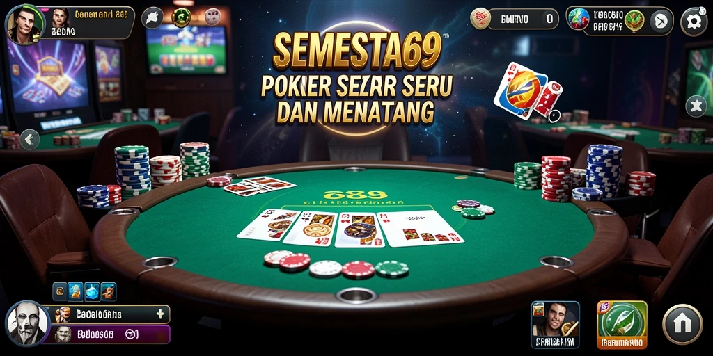 Tampilan gameplay seru di SEMESTA69 dengan fitur poker menarik.
